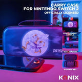 Housse de protection et transport - KONIX - One Piece Nintendo Switch 2 - Rangement accessoires - Motif Luffy Gear 5 - Bleu