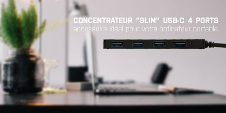 Hub USB Type C I-Tec - 4 ports USB 3.0 (Noir)