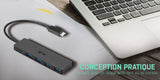 Hub USB Type C I-Tec - 4 ports USB 3.0 (Noir)