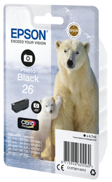 EPSON Cartouche d'encre T2611 Noir photo - Ours Polaire (C13T26114010)
