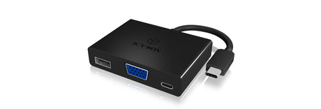 Adaptateur Icy Box IB-DK4032-CP USB 3.1 Type C vers VGA + Type C + USB