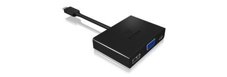 Adaptateur Icy Box IB-DK4032-CP USB 3.1 Type C vers VGA + Type C + USB