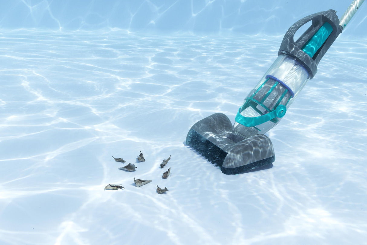 Aspirateur de piscine a main AquaGrip™, temps de marche 90 minutes, pour piscines jusqu'a 6,10m de diametre