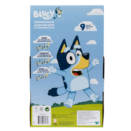 Peluche parlante - BLUEY - Bluey - 33 cm - Voix officielle - Musique du générique