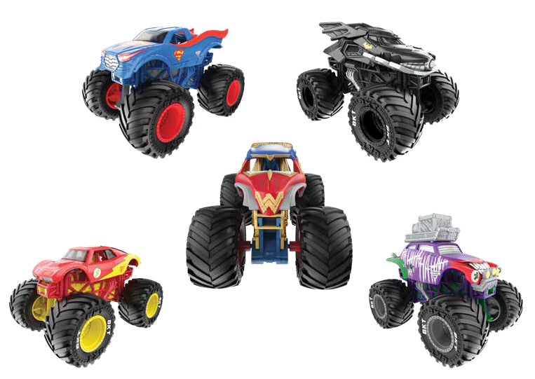 PACK DE 5 VEHICULES DIE-CAST 1:64 DC COMICS Monster Jam
