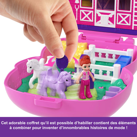 Polly Pocket-Coffret Poney Rodéo-Jouet De Voyage - 4 ans+- JCR39