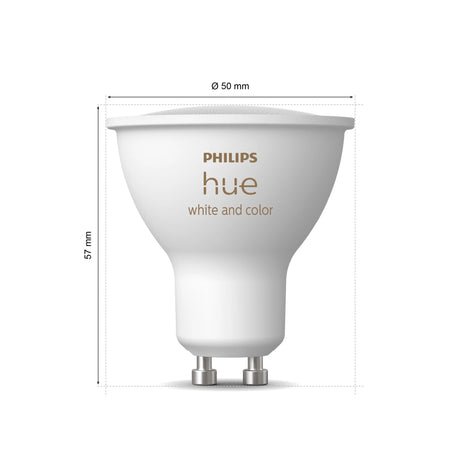 Kit de démarrage - PHILIPS HUE - Lumiere blanche et ambiance colorée - 1 Bridge Pro + 3  3 spots GU10 400 lumens + 1 dimmer switch