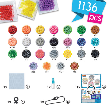 Le kit porte-clés Naruto - Aquabeads - 35118