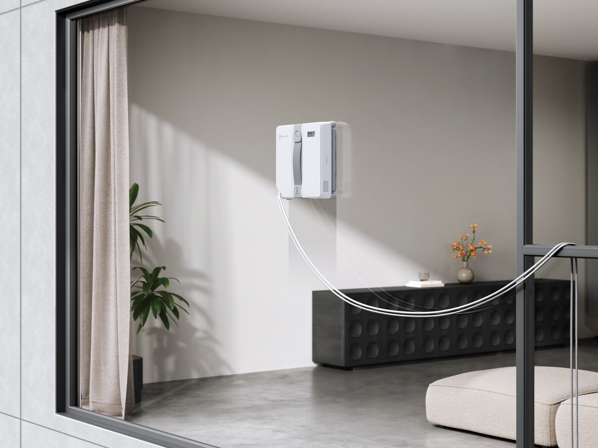 ECOVACS WINBOT Mini - Robot de Nettoyage de vitres - Design Compact - Double Buses avec pulvérisation ultrasonique
