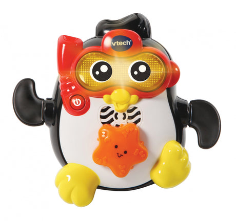 Jouet de Bain interactif VTECH BABY - Gédéon, Champion de Natation - Pingouin Nageur pour Bébé des 1 an