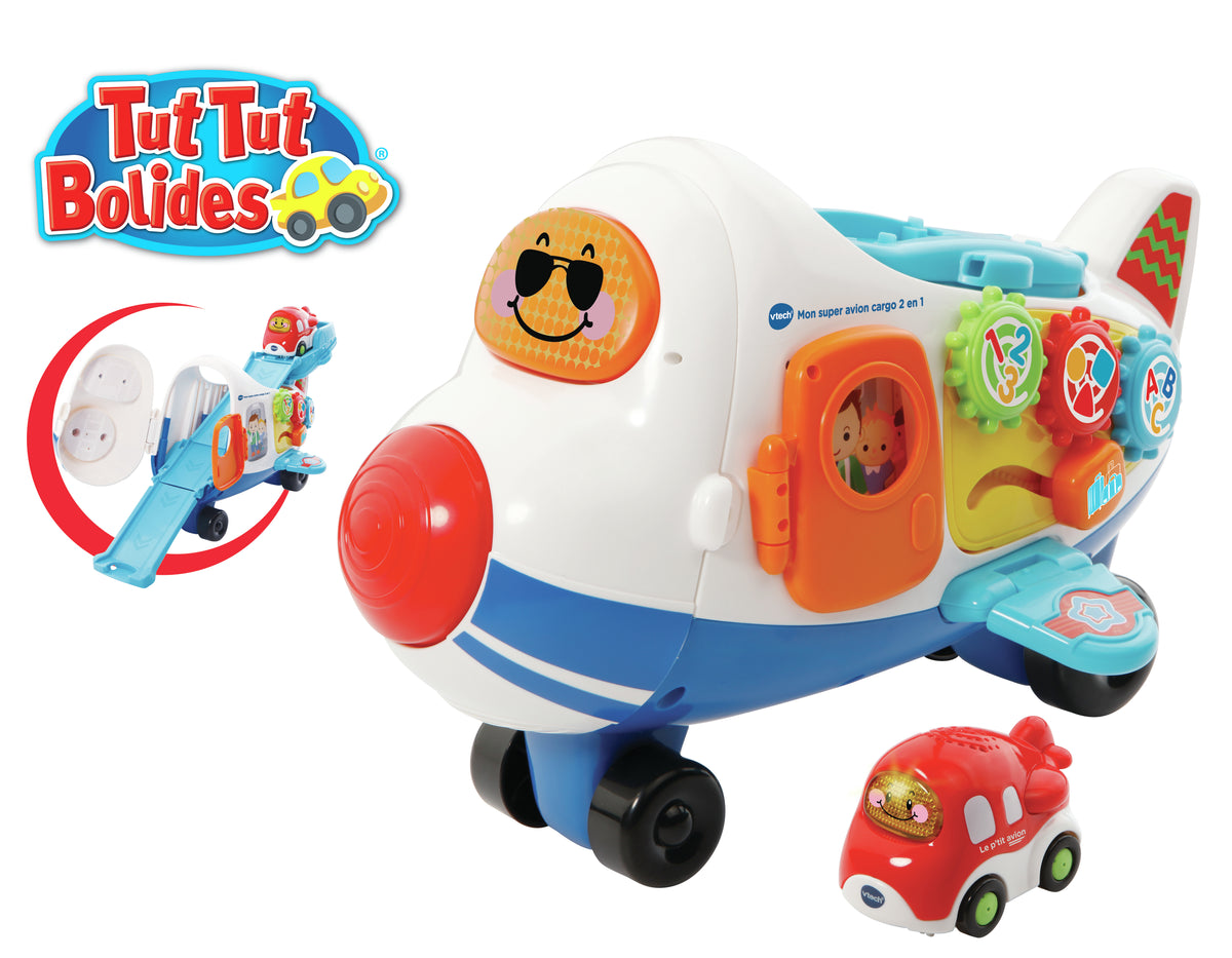 Avion Cargo 2 en 1 Tut Tut Bolides de VTECH pour enfants des 12 mois