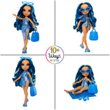 Rainbow High Swim & Style - Poupée mannequin ariculée 27 cm - Skyler (Bleue) - Maillot de bain + Paréo - a partir de 4 ans