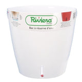 Pot de fleurs rond - RIVIERA - Eva New - Plastique - Ř 30 x H 27,5 cm - 14,5 L - Blanc