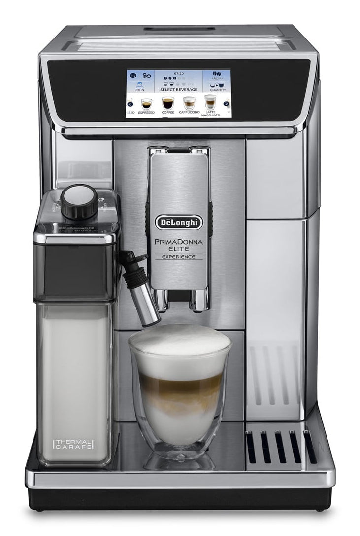 Machine expresso broyeur - De'Longhi - Primadonna elite - ECAM650.85.MS - 28 recettes - Gris