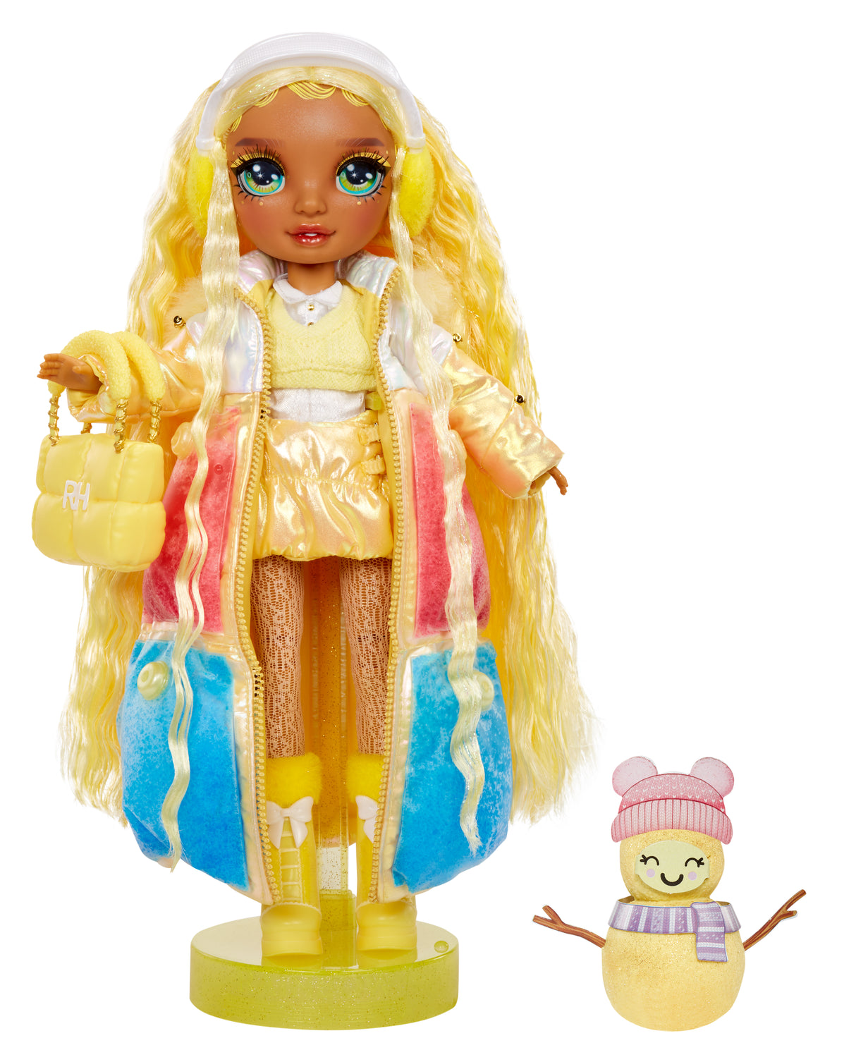 Rainbow High - Winter Wonderland - Jaune- Révele ta couleur - Créer son bonhomme de neige - Dés 4ans