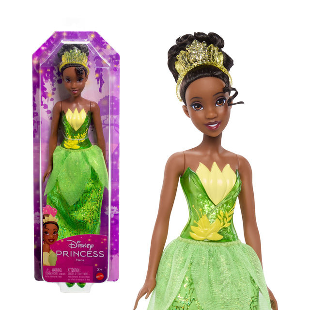 Tiana Poupée 29 cm, Mattel Poupée Disney Princesses habillage et accessoires HLW04