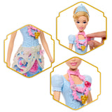 Poupée Jewel Reveal Cendrillon, Accessoires avec 8 surprises, 1 boîte a bijoux en forme de coeur, 1 bague pour enfant et 9 éléments,