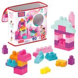 Mega Bloks - Sac Medium Rose 60 briques - Briques de construction  - 12 mois et + DCH54