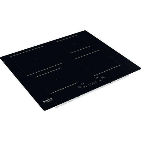Table de cuisson induction - HOTPOINT - 4 foyers - L60 cm - HQ5660SNE - 7200 W - Revetement verre noir