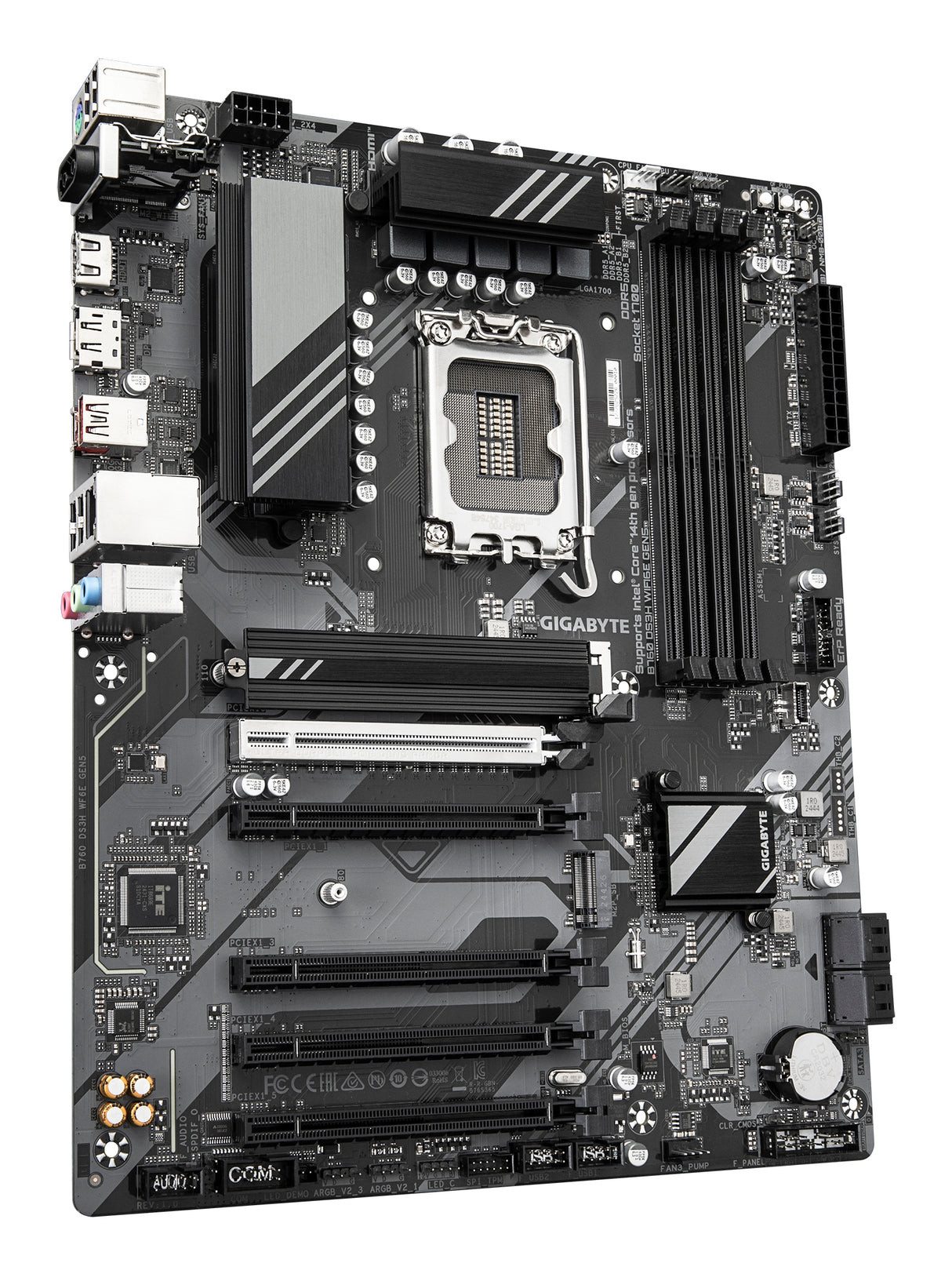 Carte mere - GIGABYTE - B760 DS3H WF6E GEN5 - Format ATX - Chipset Intel B760 - PCIe 5.0