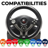 Volant de course - SUPERDRIVE - SV250 - Avec pédalier - Palettes - Vibrations - Multi-plateformes