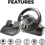 Volant de course - SUPERDRIVE - SV250 - Avec pédalier - Palettes - Vibrations - Multi-plateformes