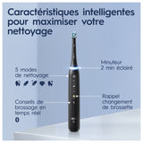 Oral-B iO 5 Lot De 2, Brosses a Dents Électriques Noire et Blanche, 2 Brossettes