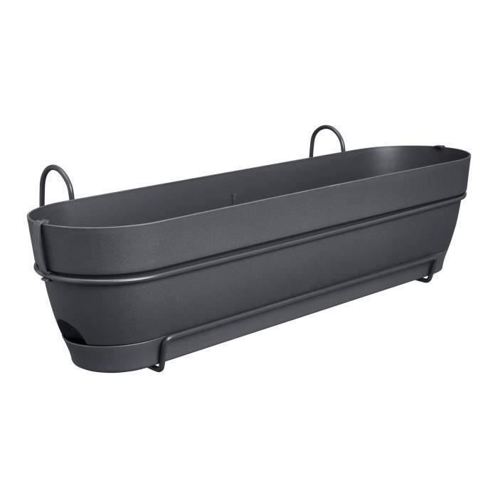 ELHO Balconniere VIBIA CAMPANA ALLIN1 Rectangulaire - 11 l  - Ø 70x26x17,7cm - Plastique - Anthracite