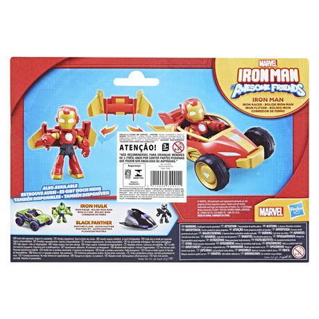 Figurine Iron Man et véhicule Bolide Iron Man, Marvel Iron Man and his Awesome Friends, des 3 ans