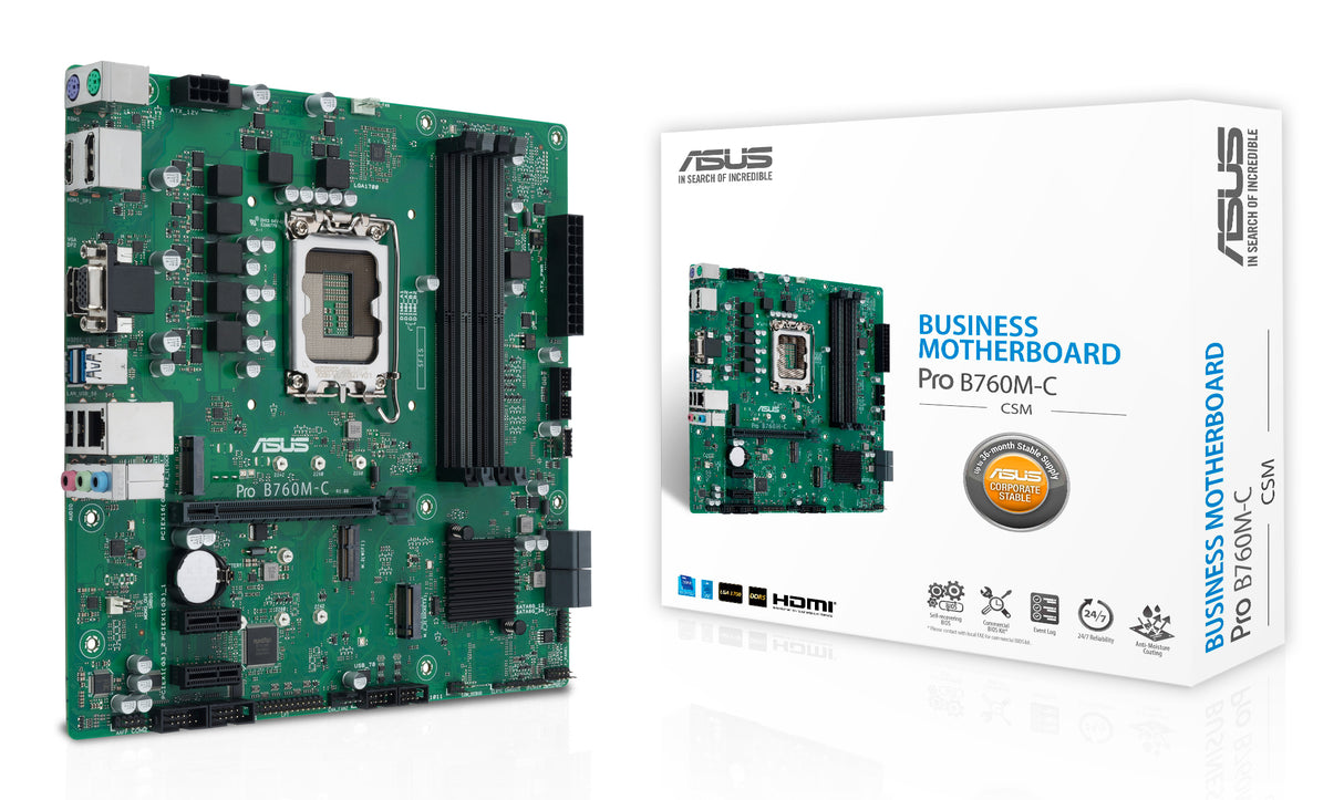 Carte mere - ASUS - PRO B760M-C-CSM - Intel B760 LGA 1700 micro ATX