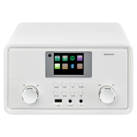 Radio Internet - MEDION - DAB - Bluetooth - 2x10W RMS - Blanc
