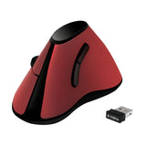 Souris sans fil LogiLink verticale pour droitier (Noir/Rouge)