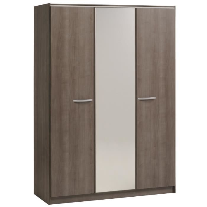 PARISOT Chambre complete adulte - Contemporain - DÈcor noyer silver - l 140 x L 190 cm - YSA