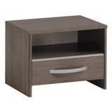 PARISOT Chambre complete adulte - Contemporain - DÈcor noyer silver - l 140 x L 190 cm - YSA