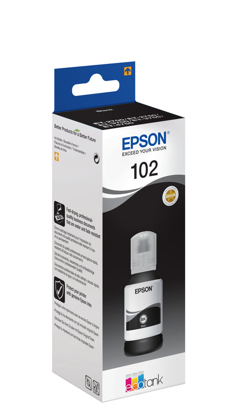 Cartouche d'encre Epson 102 EcoTank BK Ink Bottle
