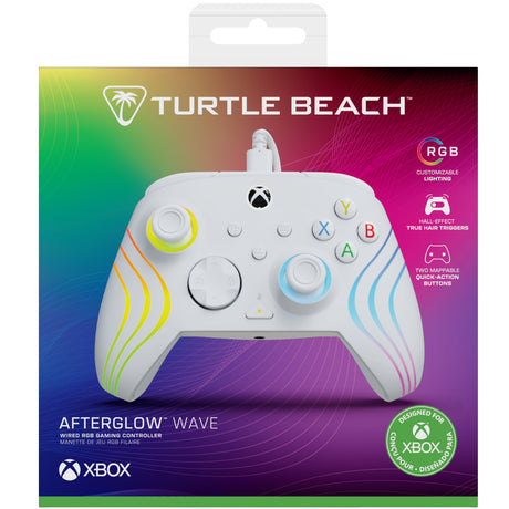 Manette de jeu - Xbox Series X|S, Xbox One et PC - Afterglow Wave - RGB - Filaire - Blanc- TURTLE BEACH