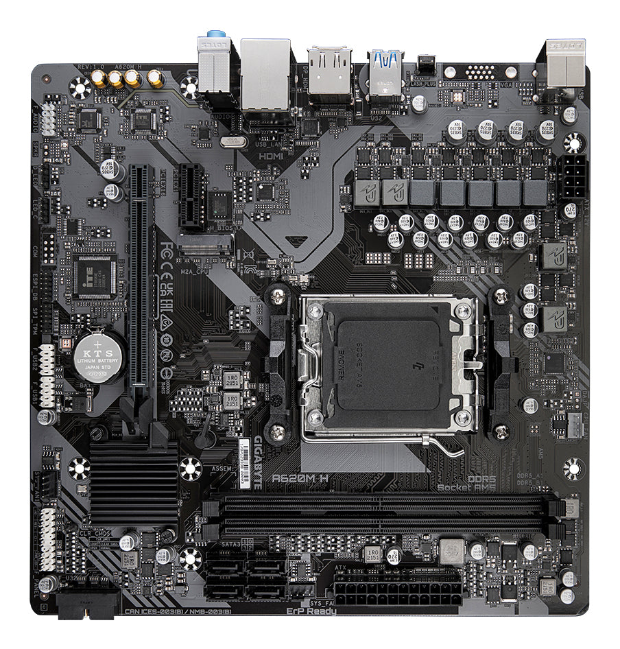 Carte mere - GIGABYTE - A620M H - Format Micro-ATX - Chipset AMD A620 - DDR5 & PCIe 4.0