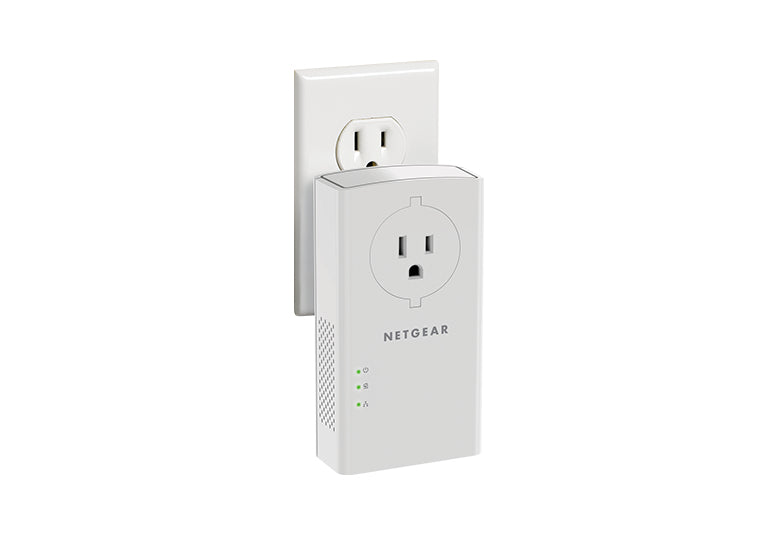 NETGEAR Pack de 2 adaptateurs CPL 2000 Mbit/s- 2 ports 10/100/1000 RJ45 - Avec prise intégrée PLP2000-100FRS