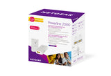 NETGEAR Pack de 2 adaptateurs CPL 2000 Mbit/s- 2 ports 10/100/1000 RJ45 - Avec prise intégrée PLP2000-100FRS