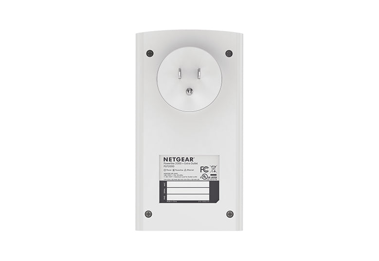NETGEAR Pack de 2 adaptateurs CPL 2000 Mbit/s- 2 ports 10/100/1000 RJ45 - Avec prise intégrée PLP2000-100FRS