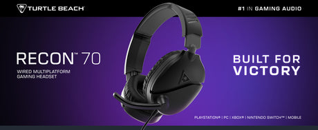 Casque de gaming multi-plateforme - TURTLE BEACH - Recon 70P - Noir