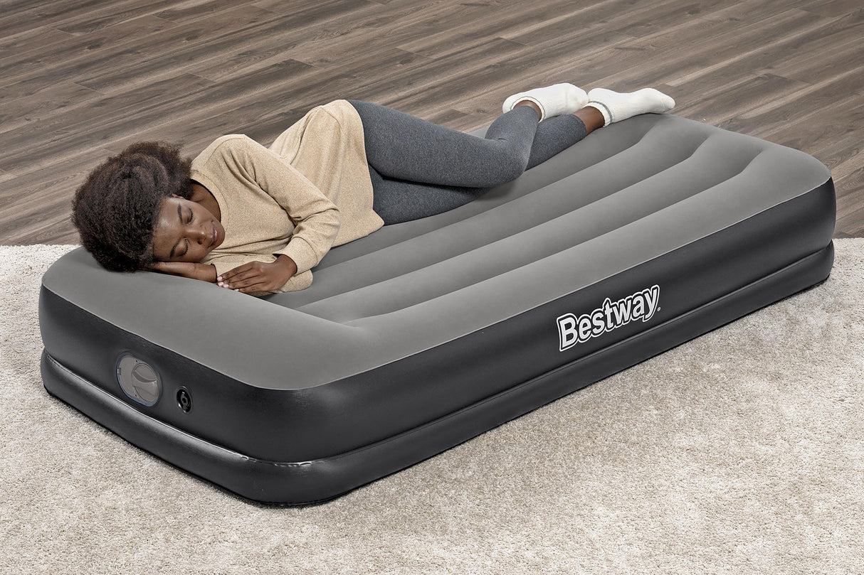 Matelas gonflable - BESTWAY - 671BT - Tritech Twin - 1 personne, pompe USB intégrée, 1,91 m x 97 cm x 36 cm