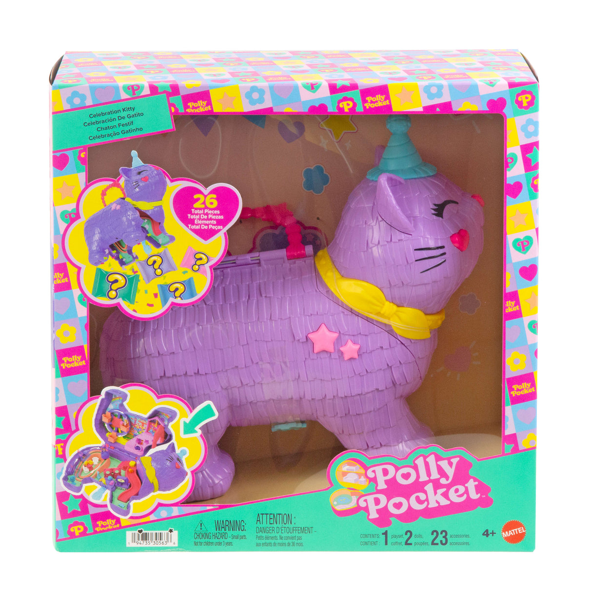 Polly Pocket - Coffret Fete du chaton - Avec mini-figurines et accessoires - Polly Pocket - JFT90