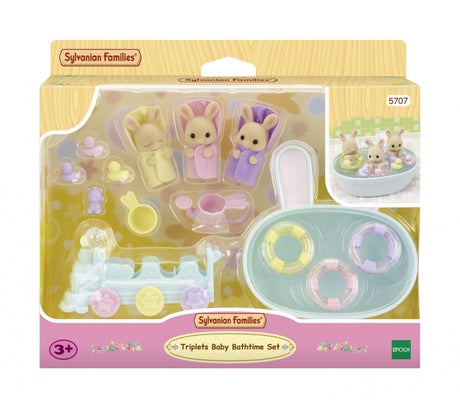 Les triplés Lapin Creme et accessoires de bain - Sylvanian Families - 5707