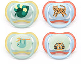 Lot de 4 sucettes ultra air - PHILIPS AVENT - SCF087/22 - Jour et nuit - Sans BPA - Jaune / Orange