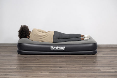 Matelas gonflable - BESTWAY - 671BT - Tritech Twin - 1 personne, pompe USB intégrée, 1,91 m x 97 cm x 36 cm