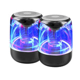 Pack d'enceinte BT 2pcs WE, 5W*2 BT 5,0, Lecteur de carte Micro SD Batterie 1000