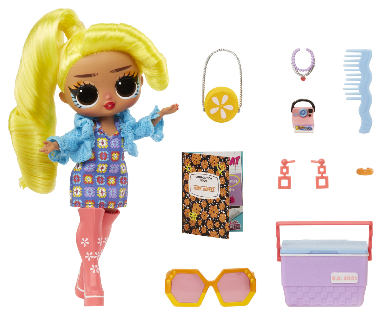 L.O.L. Surprise Tweens - Poupée mannequin articulée 24 cm - Hana Groove - 2 tenues et plusieurs accessoires - A partir de 4 ans