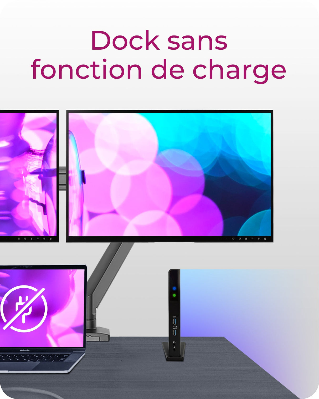 Station d'accueil USB-C 3.0 Icy Box IB-DK2251AC avec alimentation (Noir)