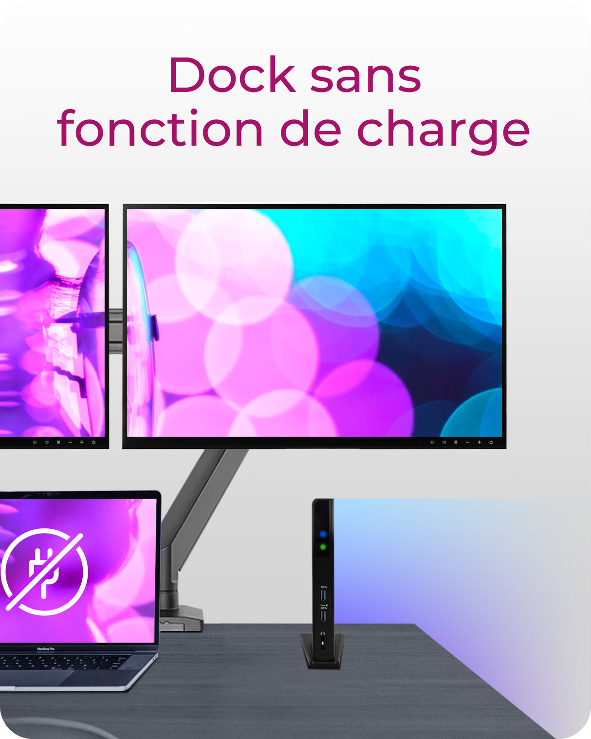 Station d'accueil USB-C 3.0 Icy Box IB-DK2251AC avec alimentation (Noir)